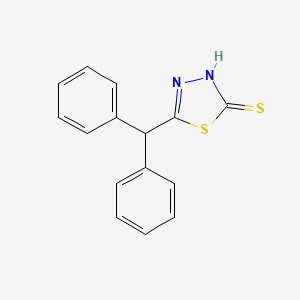 molecular formula C15H12N2S2 B10844663 5-benzhydryl-1,3,4-thiadiazole-2(3H)-thione 