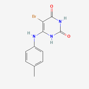 molecular formula C11H10BrN3O2 B10844694 5-Bromo-6-(p-toluidino)uracil CAS No. 100763-66-4