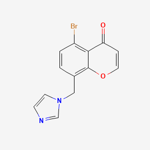 molecular formula C13H9BrN2O2 B10844768 5-Bromo-8-imidazol-1-ylmethyl-chromen-4-one 