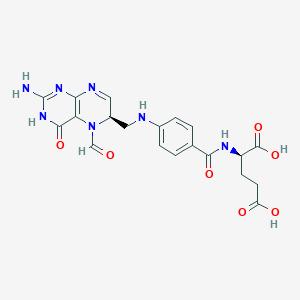 molecular formula C20H21N7O7 B10844776 5-Formyl-6-hydrofolic acid 