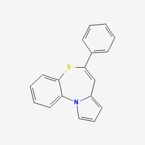 molecular formula C18H13NS B10844891 5-Phenyl-6-thia-10b-aza-benzo[e]azulene 