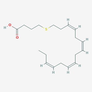 molecular formula C19H30O2S B10844895 5-Thia-8,11,14,17-eicosatetraenoic acid 