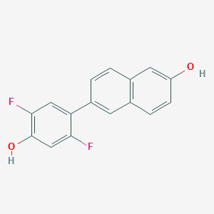 molecular formula C16H10F2O2 B10844901 6-(2,5-Difluoro-4-hydroxy-phenyl)-naphthalen-2-ol 