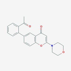 molecular formula C21H19NO4 B10844907 6-(2-Acetylphenyl)-2-morpholin-4-ylchromen-4-one 