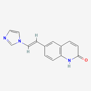 molecular formula C14H11N3O B10844923 6-(2-Imidazol-1-yl-vinyl)-1H-quinolin-2-one 