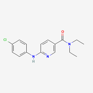 molecular formula C16H18ClN3O B10844980 6-(4-chlorophenylamino)-N,N-diethylnicotinamide 