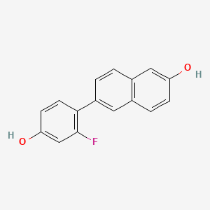 molecular formula C16H11FO2 B10844996 6-(2-Fluoro-4-hydroxy-phenyl)-naphthalen-2-ol 