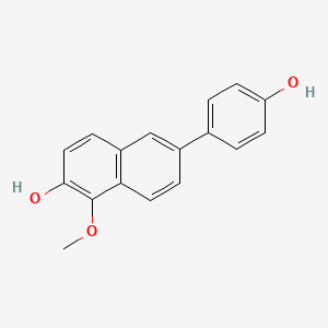 molecular formula C17H14O3 B10845035 6-(4-Hydroxy-phenyl)-1-methoxy-naphthalen-2-ol 