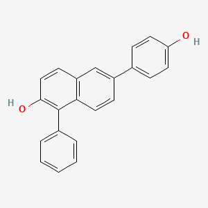 molecular formula C22H16O2 B10845037 6-(4-Hydroxy-phenyl)-1-phenyl-naphthalen-2-ol 