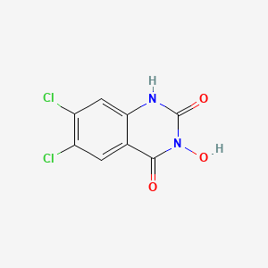 molecular formula C8H4Cl2N2O3 B10845046 6,7-Dichloro-3-hydroxy-1H-quinazoline-2,4-dione 