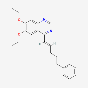 6,7-Diethoxy-4-(5-phenylpent-1-enyl)quinazoline