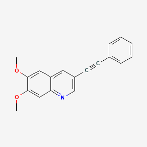 molecular formula C19H15NO2 B10845086 6,7-Dimethoxy-3-phenylethynyl-quinoline 