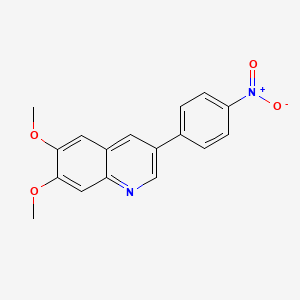 molecular formula C17H14N2O4 B10845112 6,7-Dimethoxy-3-(4-nitro-phenyl)-quinoline 