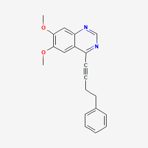 molecular formula C20H18N2O2 B10845119 6,7-Dimethoxy-4-(4-phenylbut-1-ynyl)quinazoline 