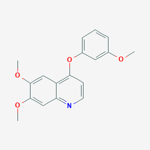 molecular formula C18H17NO4 B10845140 6,7-Dimethoxy-4-(3-methoxyphenoxy)quinoline 