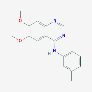 molecular formula C17H17N3O2 B10845155 6,7-dimethoxy-N-(3-methylphenyl)quinazolin-4-amine CAS No. 666839-07-2