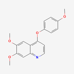 molecular formula C18H17NO4 B10845169 6,7-Dimethoxy-4-(4-methoxyphenoxy)quinoline 