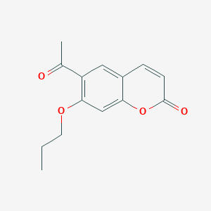 molecular formula C14H14O4 B10845180 6-acetyl-7-propoxy-2H-chromen-2-one 