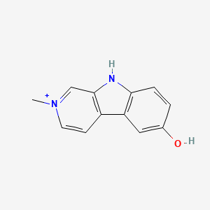 molecular formula C12H11N2O+ B10845272 6-hydroxy-2-methyl-9H-beta-carbolin-2-ium 