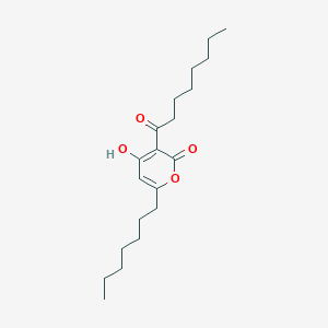 6-Heptyl-4-hydroxy-3-octanoyl-pyran-2-one