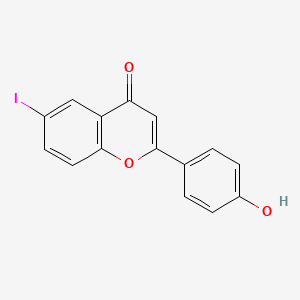 molecular formula C15H9IO3 B10845312 6-Iodo-4''-hydroxyflavone 