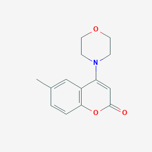 molecular formula C14H15NO3 B10845368 6-Methyl-4-morpholin-4-yl-chromen-2-one 