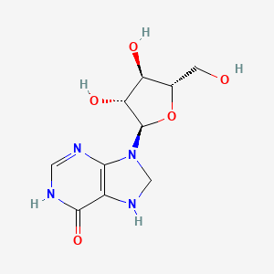 molecular formula C10H14N4O5 B10845384 9-[(2R,3R,4R,5S)-3,4-dihydroxy-5-(hydroxymethyl)oxolan-2-yl]-7,8-dihydro-1H-purin-6-one 