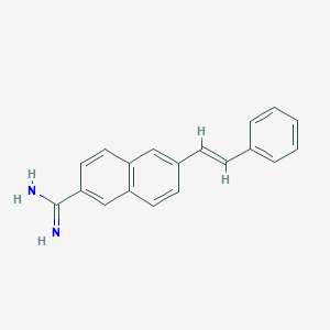 molecular formula C19H16N2 B10845418 6-Styryl-naphthalene-2-carboxamidine 