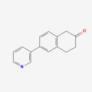 molecular formula C15H13NO B10845433 6-Pyridin-3-yl-3,4-dihydronaphthalen-2(1H)-one CAS No. 1092522-85-4