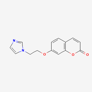 molecular formula C14H12N2O3 B10845463 7-[2-(1H-Imidazol-1-yl)ethoxy]-2H-chromen-2-one 