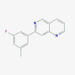 molecular formula C15H11FN2 B10845464 7-(3-Fluoro-5-methylphenyl)-1,6-naphthyridine 