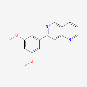 molecular formula C16H14N2O2 B10845472 7-(3,5-Dimethoxyphenyl)-1,6-naphthyridine 