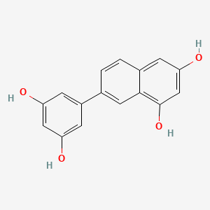 7-(3,5-Dihydroxyphenyl)naphthalene-1,3-diol