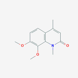 molecular formula C13H15NO3 B10845514 7,8-Dimethoxy-1,4-dimethylquinolin-2(1H)-one 