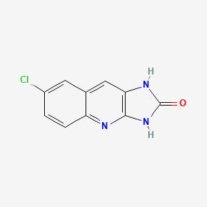 molecular formula C10H6ClN3O B10845544 7-Chloro-1,3-dihydro-imidazo[4,5-b]quinolin-2-one 