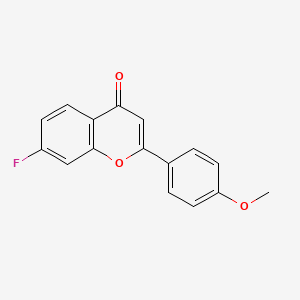 molecular formula C16H11FO3 B10845589 7-fluoro-2-(4-methoxyphenyl)-4H-chromen-4-one 