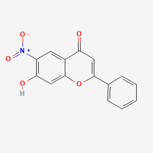 molecular formula C15H9NO5 B10845590 7-Hydroxy-6-nitro-2-phenyl-chromen-4-one 