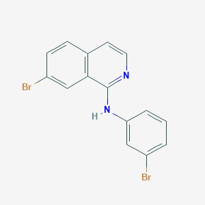 molecular formula C15H10Br2N2 B10845598 7-bromo-N-(3-bromophenyl)isoquinolin-1-amine 