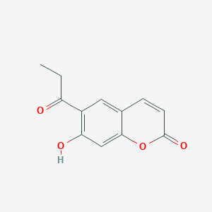 molecular formula C12H10O4 B10845602 7-Hydroxy-6-propanoylcoumarin CAS No. 144582-52-5