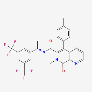 7-Methyl-8-oxo-5-P-tolyl-7,8-dihydro-[1,7]naphthyridine-6-carboxylic acid (S)-[(S)-1-(3,5-bis-trifluoromethyl-phenyl)-ethyl]-methyl-amide (enantiomeric mix)