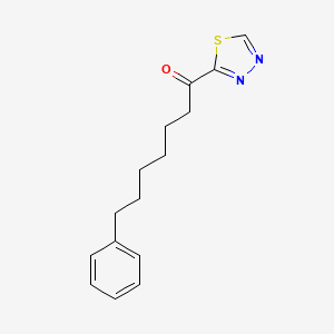 molecular formula C15H18N2OS B10845655 7-Phenyl-1-(1,3,4-thiadiazol-2-yl)-heptan-1-one 