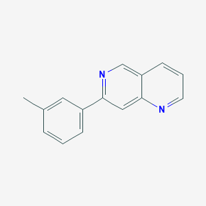 molecular formula C15H12N2 B10845659 7-m-Tolyl-1,6-naphthyridine 