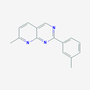 molecular formula C15H13N3 B10845663 7-Methyl-2-m-tolylpyrido[2,3-d]pyrimidine 