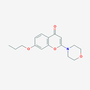 molecular formula C16H19NO4 B10845687 7-Propoxy-2-(morpholin-4-yl)-chromen-4-one 