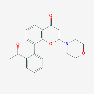 molecular formula C21H19NO4 B10845699 8-(2-Acetylphenyl)-2-morpholin-4-ylchromen-4-one 