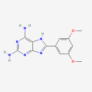 molecular formula C13H14N6O2 B10845701 8-(3,5-dimethoxyphenyl)-9H-purine-2,6-diamine 