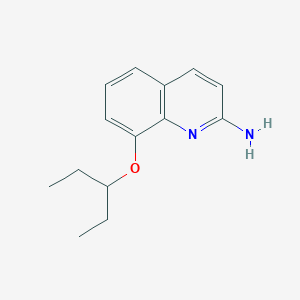 molecular formula C14H18N2O B10845709 8-(1-Ethyl-propoxy)-quinolin-2-ylamine 