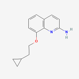 molecular formula C14H16N2O B10845713 8-(2-Cyclopropyl-ethoxy)-quinolin-2-ylamine 