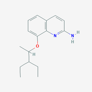 molecular formula C16H22N2O B10845731 8-(2-Ethyl-1-methyl-butoxy)-quinolin-2-ylamine 