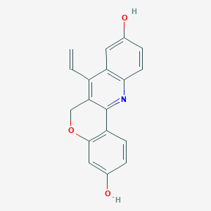 molecular formula C18H13NO3 B10845738 7-vinyl-6H-chromeno[4,3-b]quinoline-3,9-diol 